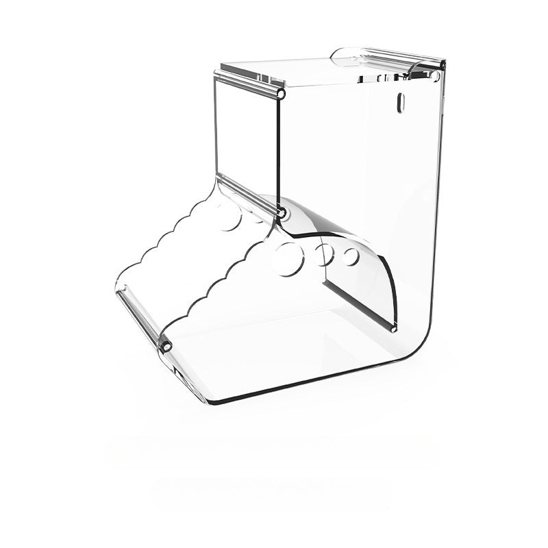 Pet Feeding Dispenser for Dwarf Hamsters, Gerbils, Hedgehogs, Guinea Pigs, Birds and Other Small Pets - Acrylic Transparent Pet Food Storage Bowl