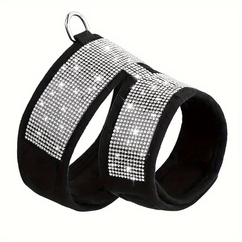 No Pull Pet Harness For Dogs, Bling Rhinestone Soft Dog Harness, Escape Proof Dog Vest Harness For Outdoor Walking Jogging