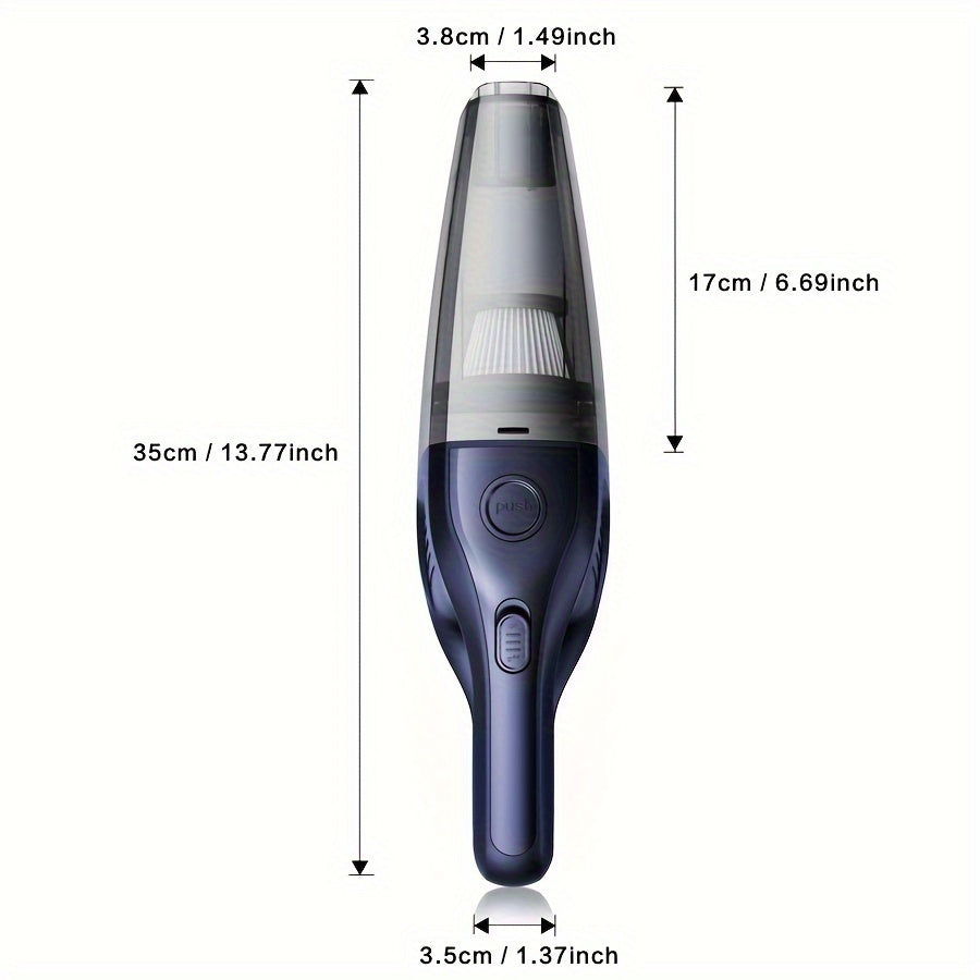 Car Vacuum Cleaner 5000pa Strong Suction, Powerful Handheld Wireless Vacuum Cleaner, USB Charging Long Working, Car Accessories For Men Women, Suitable For Cars, Homes, Offices, Pet Hair Cleaning