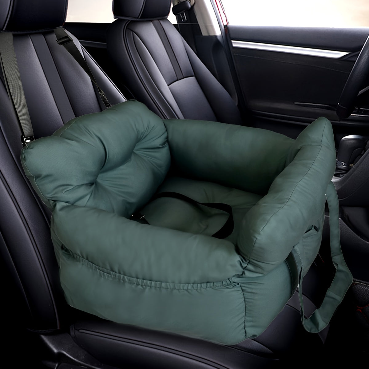 Dog Carrier Car Seat for Dogs & Cats - Portable Warm Travel Pet Bed with Safety Hook & Buckle, Handheld/Shoulder Strap, Fits Car Front/Back Seat, Suitable for Fall/Winter, Christmas Gift