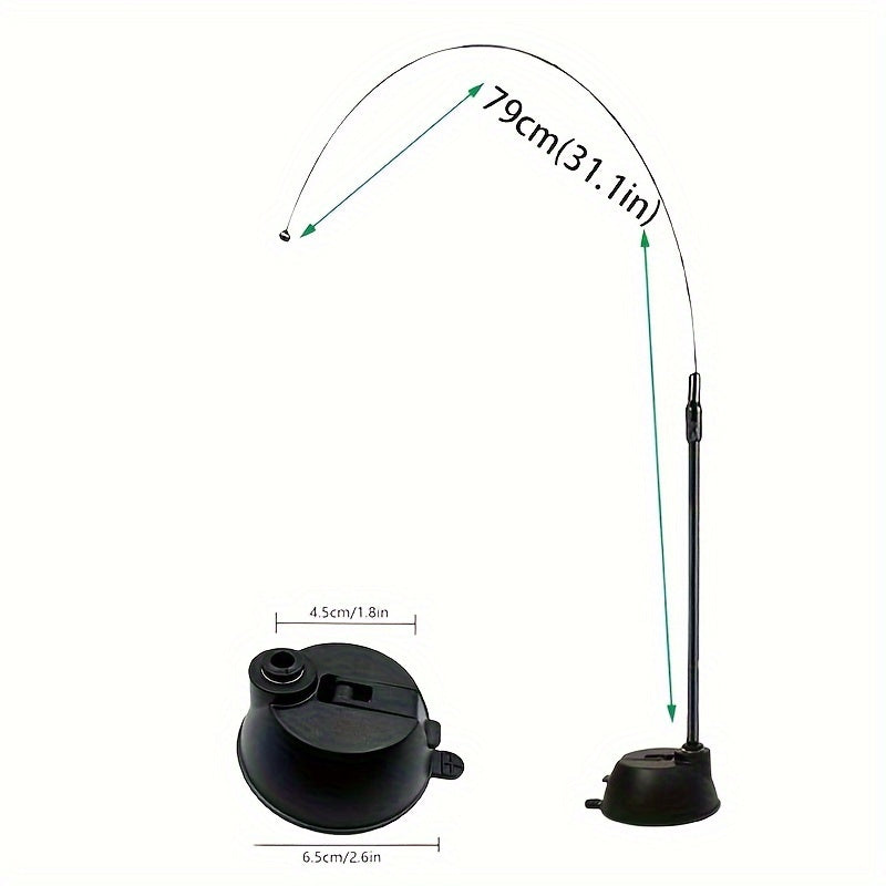 Colorful Feather Bird Cat Teaser Stick - Long Steel Wire Pole with Glue Suction Cup - Cute and Vivid Simulation Pet Toy for Self-Entertainment and Bite-Resistant Cat Supplies