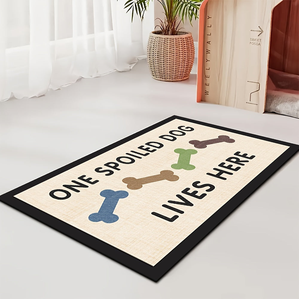 Absorbent Non-Slip Dog Feeding Mat, Quick Dry Polyester & Rubber Pet Bowl Mat, Waterproof Dog Food Mat for Cats and Dogs, Durable Pet Feeding Pad for Food and Water Bowls