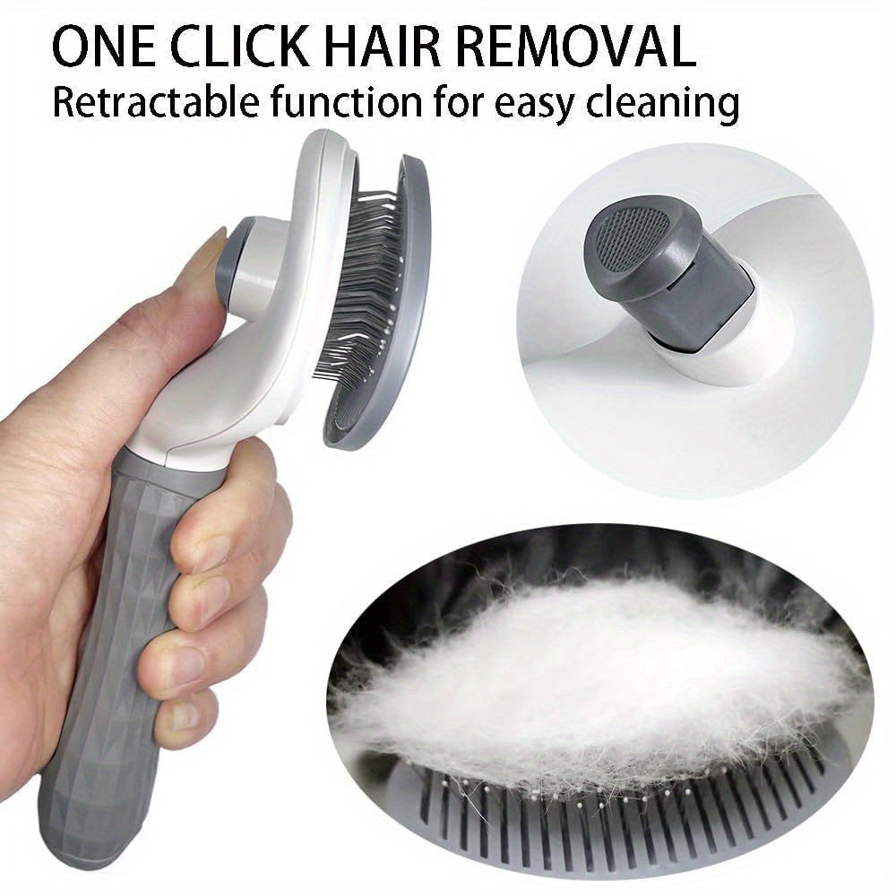 1pcs Pet Hair Removal Slicker Brush - Effortless Grooming Tool for Dogs & Cats | Durable & Gentle Design for Easy Hair Removal - Perfect Upgrade for Your Pet Grooming Routine!