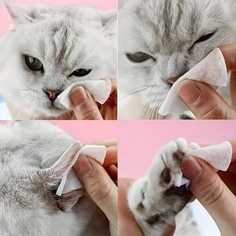 130pcs Pet Cleaning Wipes for Cats & Dogs - Gentle Eye & Ear Care, Removes Tear Stains & Earwax, Safe for All Breeds, Easy to Use, Promotes Healthy Light, Pet Grooming Essentials, Pet Grooming Supplies, Sleek Packaging, Durab