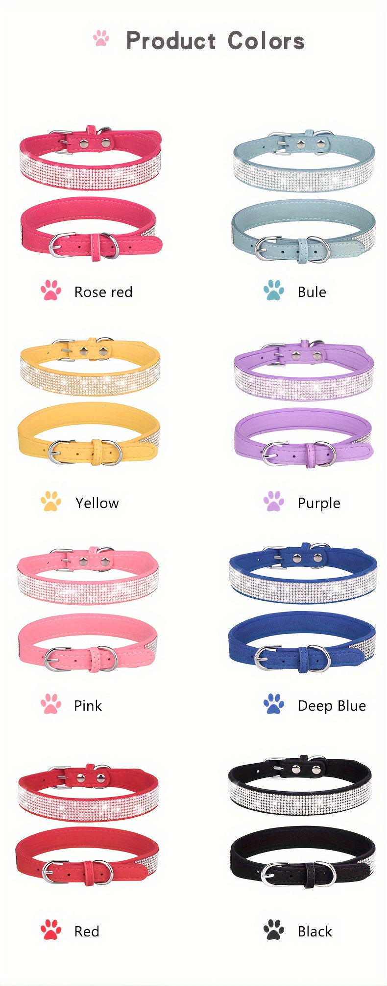 Sparkling Rhinestone Dog Collar with Leash