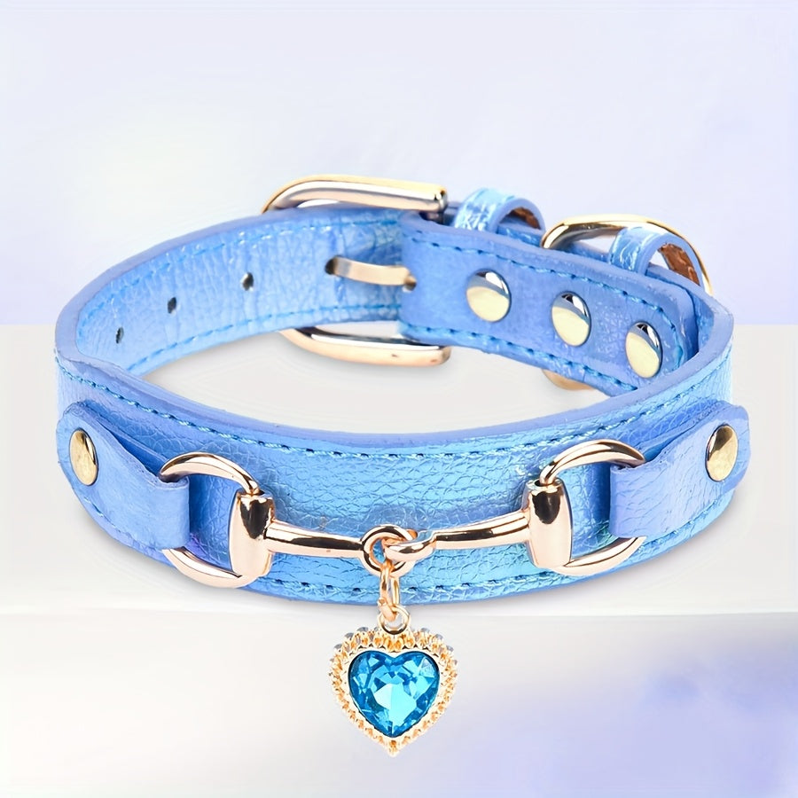 CP567 Love Heart Diamond Pet Collar