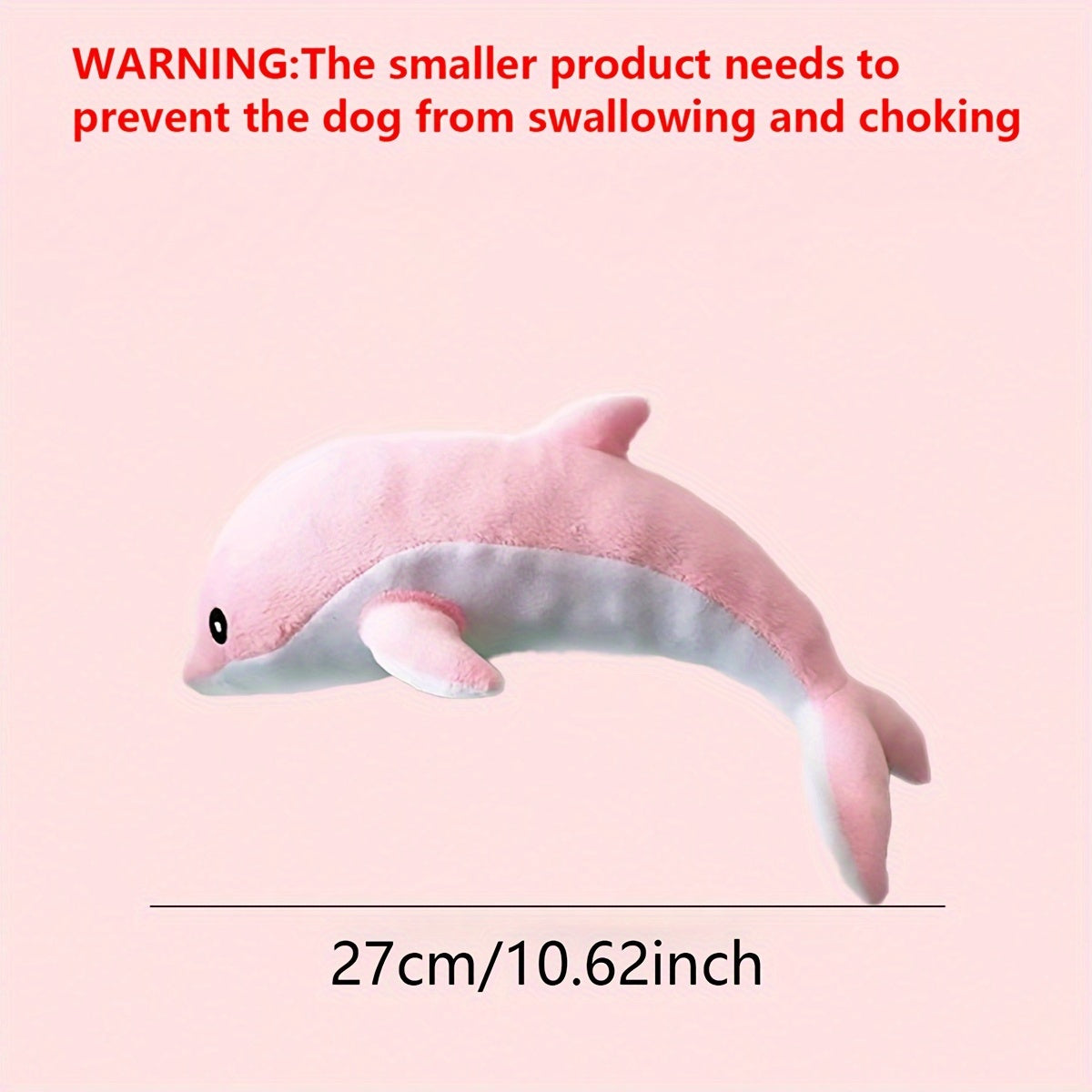 1pc Couple'S Dolphin Plush Toy - Soft and Durable Fabric Pet Toy for Interactive Play, Medium Breed Recommendation, Uncharged, No Battery Required