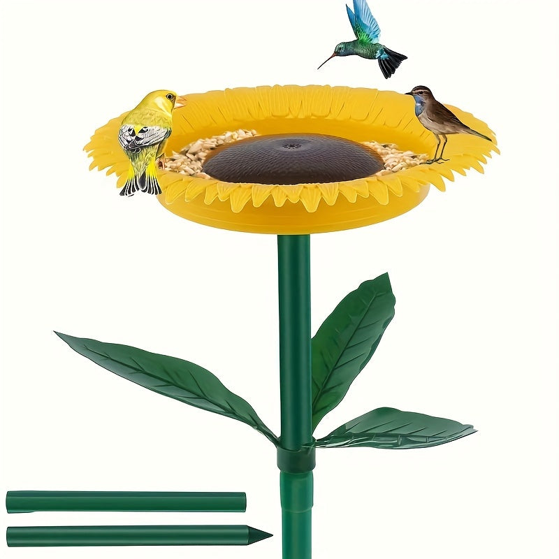 Sunflower Bird Feeder for Outdoor Garden - Durable PP Material, Perfect for Festive Yard Decor & Attracting Birds