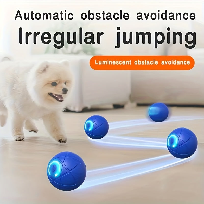 Interactive Gravity Bouncing Dog Toy - a Durable Chew Ball with an Automatic Teasing Feature, Rechargeable Lithium Polymer Battery, an Electric Pet Toy for Dogs to Entertain Themselves.
