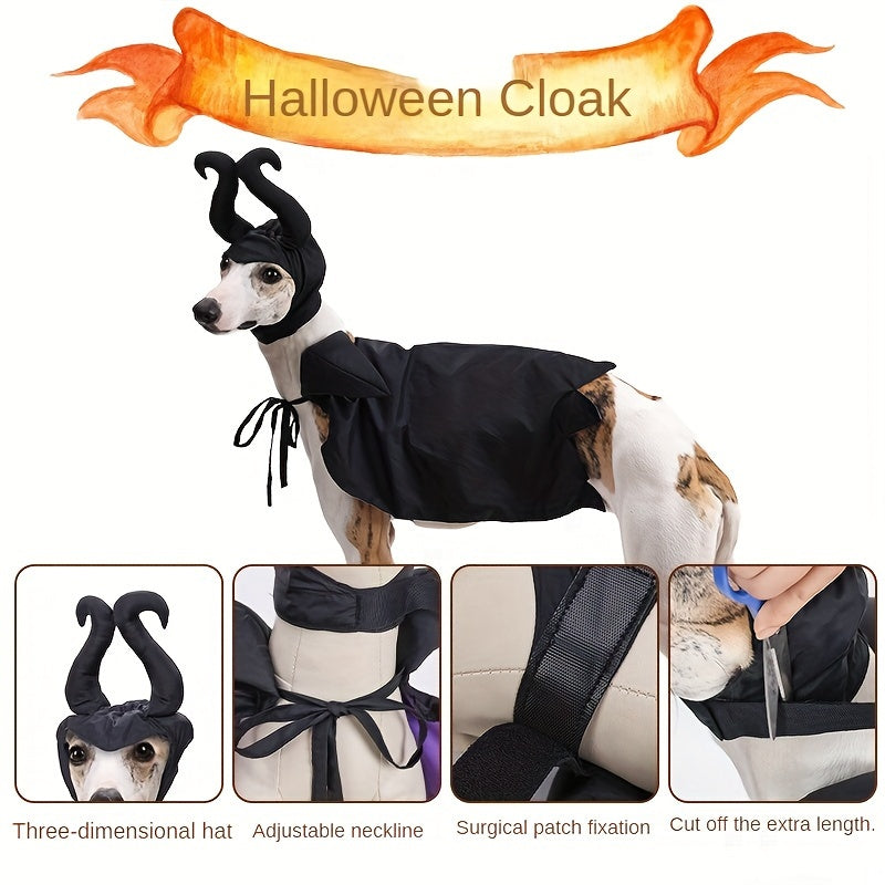 Fantasy Pet Costume for Festive Dress-Up - Machine Washable Polyester Outfit with Cotton Filling for Cats and Dogs - Versatile Pet Apparel for Christmas, Halloween Parties - Easy Tether Closure - Fits Small, Medium, Large, Ex