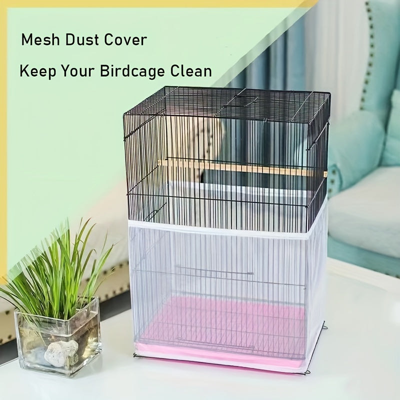 A Soft Mesh Bird Cage Cover - Easy Cleaning, Keeps Your Birdcage Clean and Fresh, Perfect for Small to Medium Birds, Birdcage Accessories
