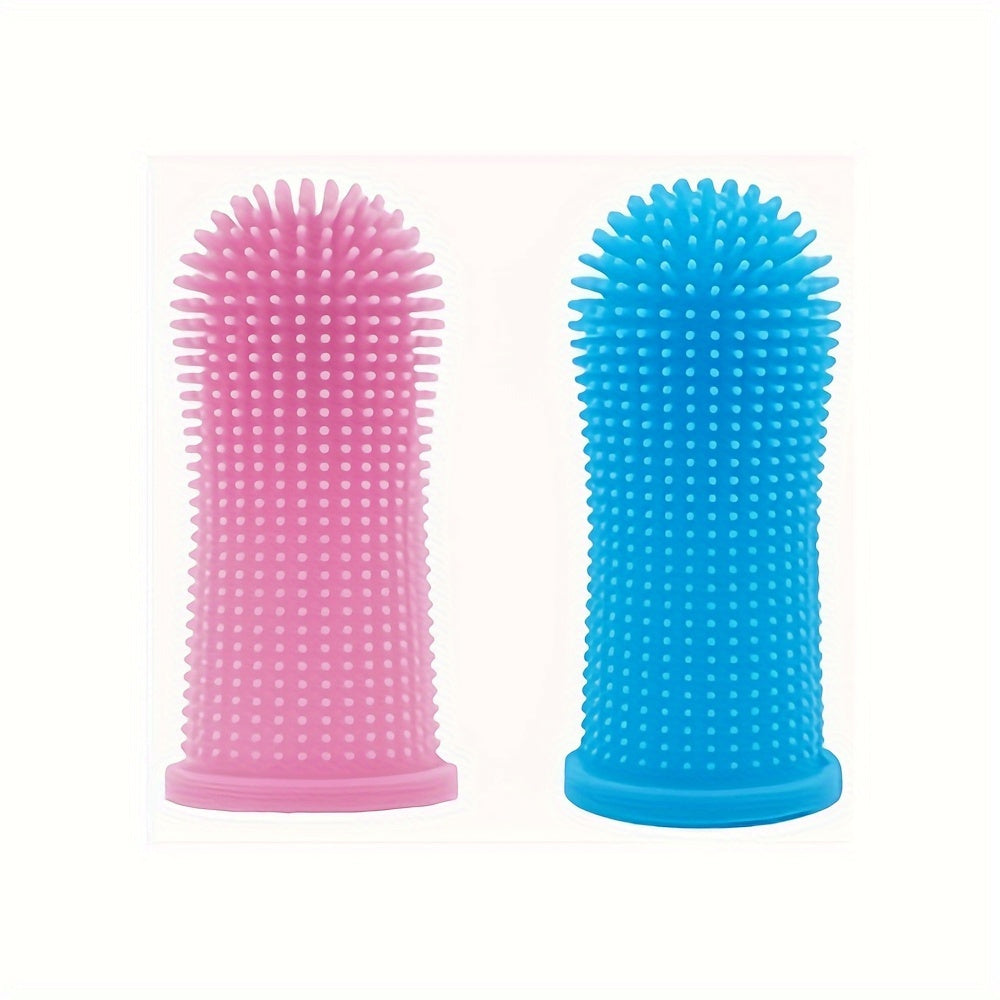 Dog Toothbrush, 360º Dog Tooth Brushing Kit, Cat Toothbrush, Dog Teeth Cleaning, Dog Finger Toothbrush, Dog Tooth Brush for Small & Large Pets, 2-Pack