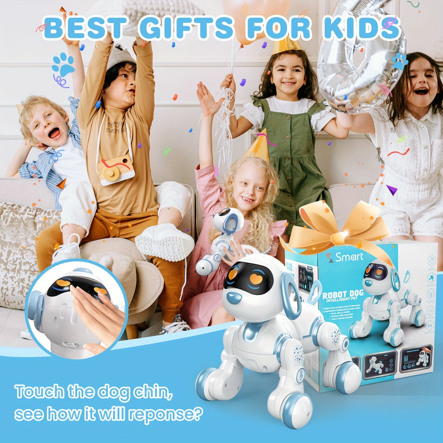 FUUY Robot Dog Toy for Kids, singing and dancing interactive companion pet Pet  toy dogs Gifts for boys and girls aged 3 4 5 6 years old