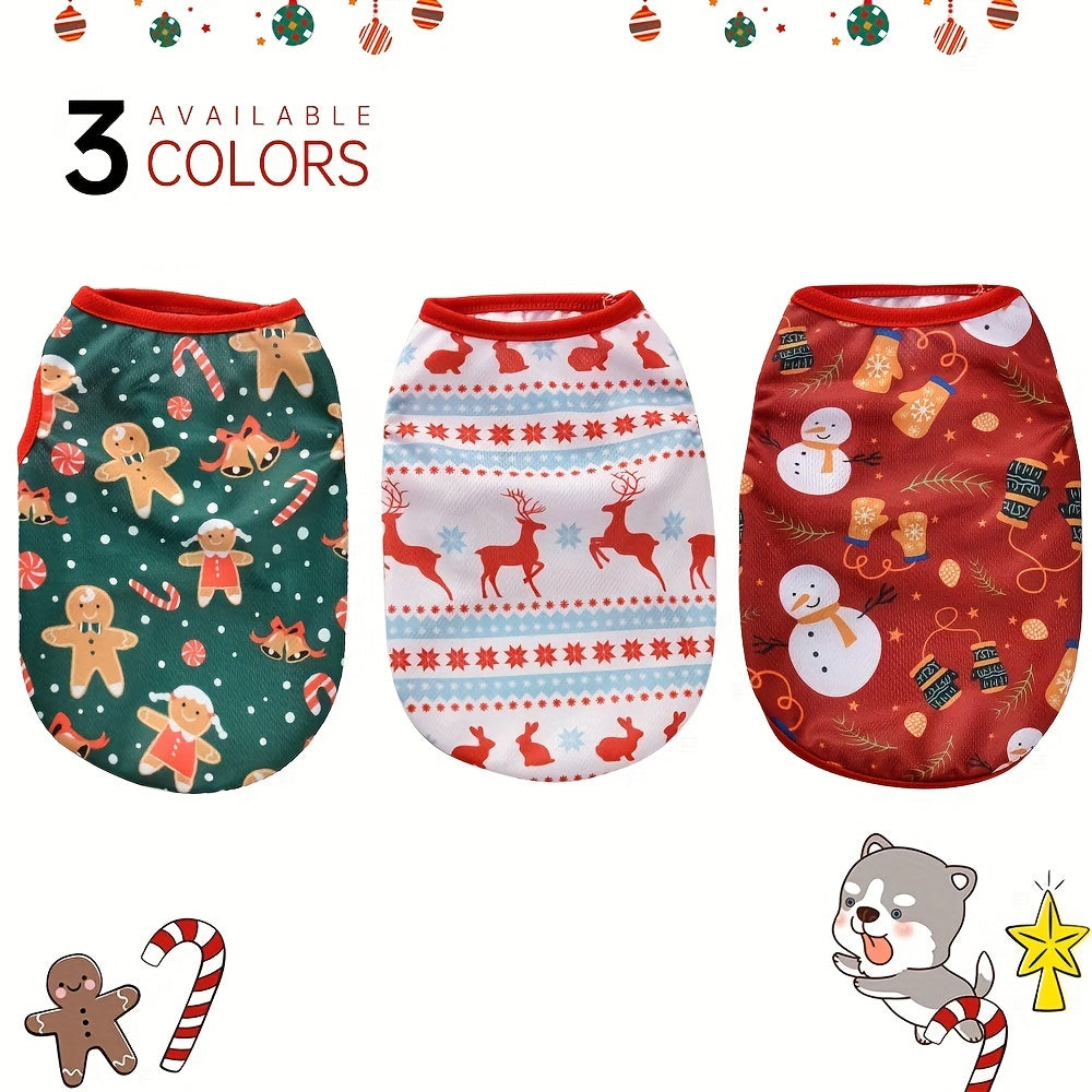 Adorable Holiday Pet Shirt - Christmas Shirts for Small, Cute Dogs and Cats, Festive Clothing Gifts for Pets