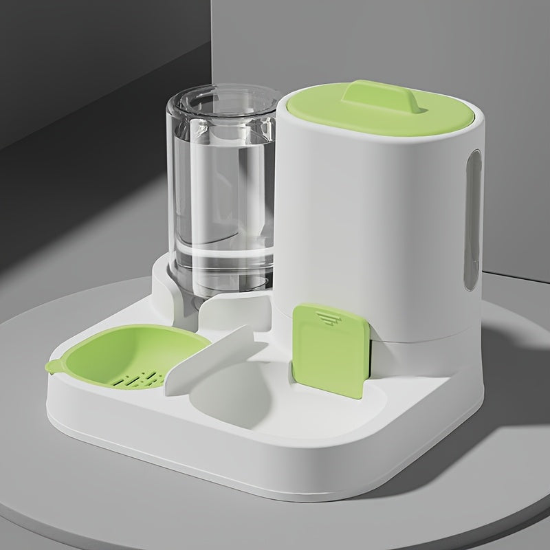 New 1pc Cat Two-in-One Automatic Feeder and Waterer, Pet Bowl Dog Basin Universal Pet Supplies