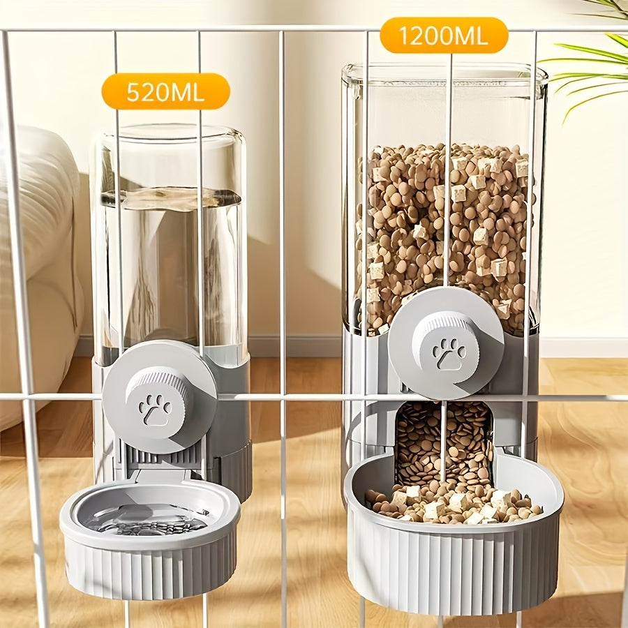 40.58oz Large Capacity Hanging Pet Feeder and Water Dispenser, Suitable for Rabbits, Cats, Dogs, and Other Pets