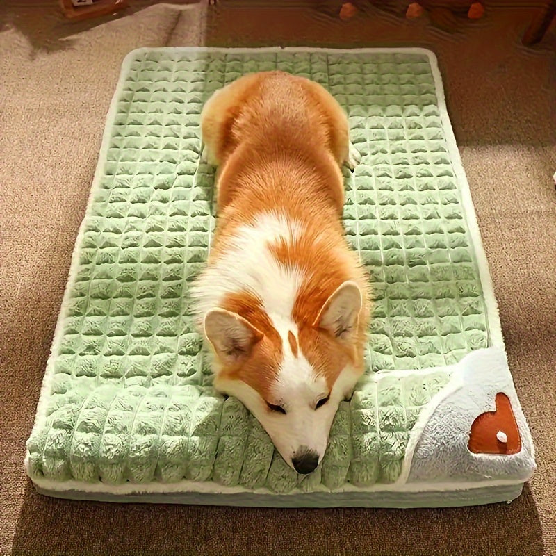Orthopedic Foam Dog Bed for Medium and Large Cats and Dogs to Keep Warm in Winter, XL Striped Plaid L Dog Bed with Cushion, Washable Dog Bed Sofa Pet Bed with Non-Slip Bottom Dog Cushion Comfortable Dog Bed Soft Plush with Ne
