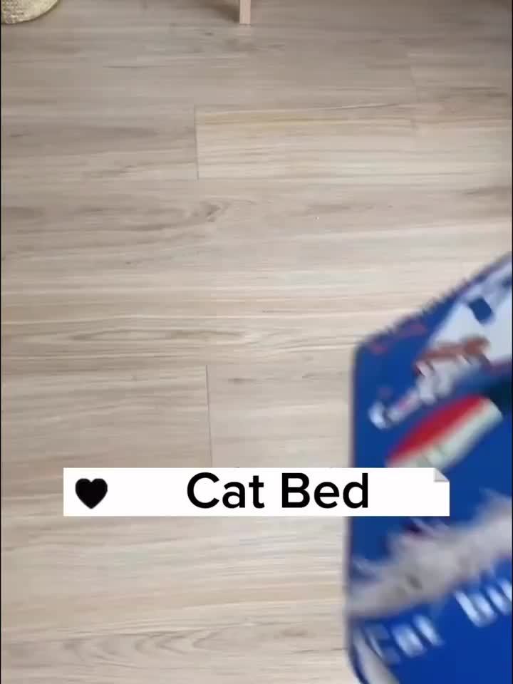 Rectangular Fully Enclosed Cat Bed with Snack Box Design - All-Season Cozy Pet Bed for Cats, Durable Polyester, Removable & Washable, Perfect Thanksgiving & Christmas Gift for Feline Friends, Cat Bed for Indoor Cats, Playful