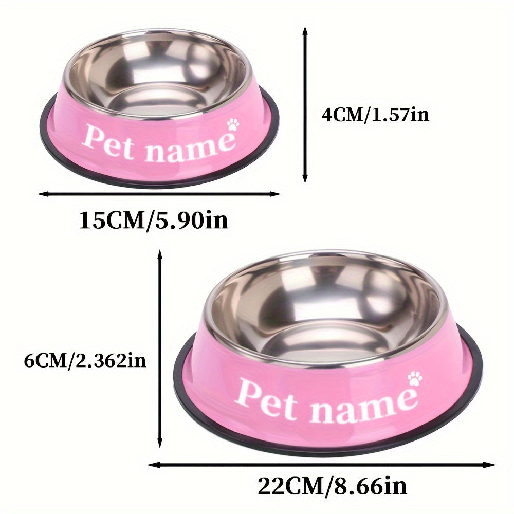 Pawfect Pets Stainless Steel Pet Bowl - Durable, Non-Slip, Spill-Proof, and Easy-to-Clean Dog & Cat Feeder for Food and Water - Personalized Memorial Gift with Custom Engraving for Pet Lovers