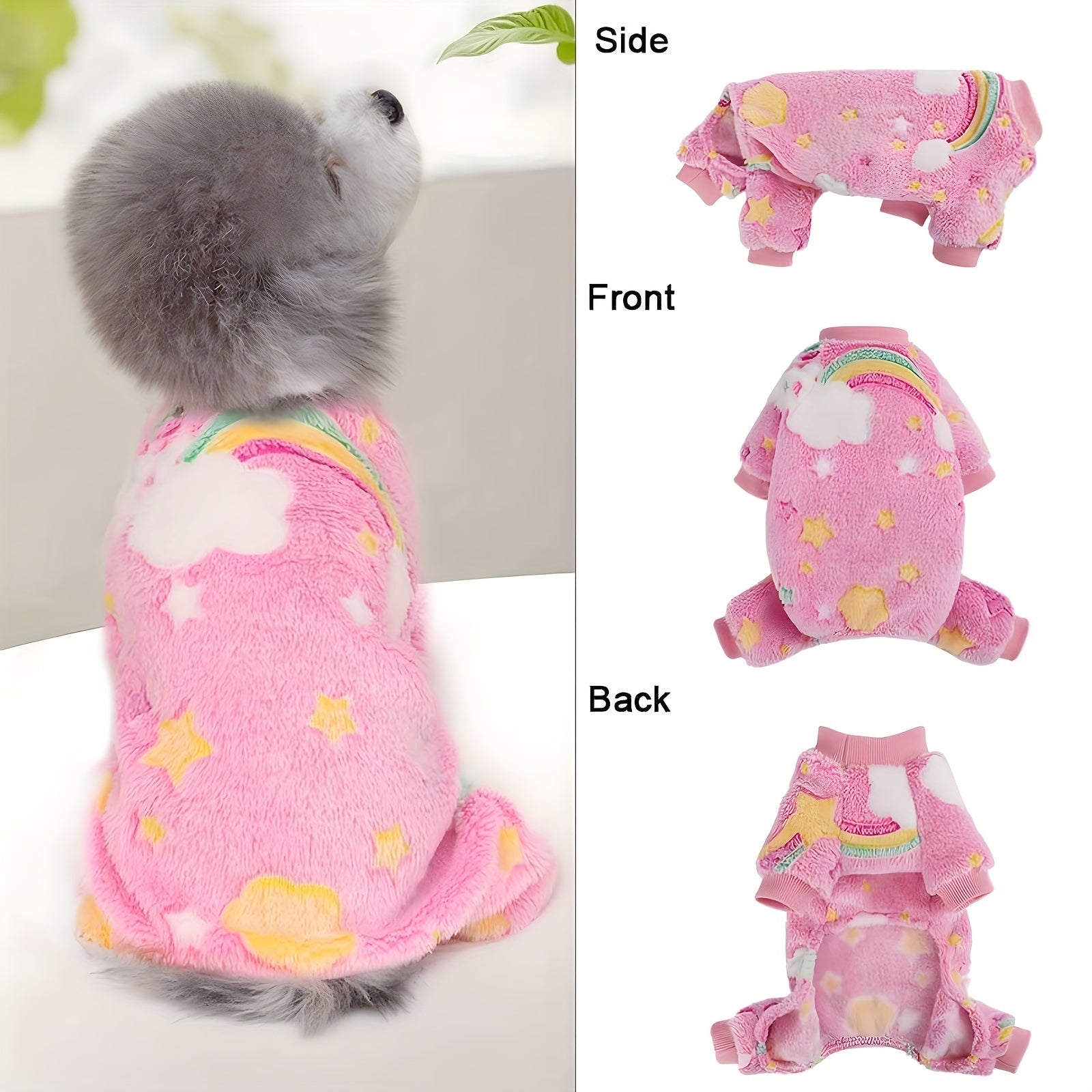 Dog Pajamas For Small Dogs, Fall Winter Dog Pjs Cute Extra Small Puppy Clothes, 4 Legs Dog Sweater Jumpsuit, Soft & Stretchy Dog Onesies Pet Apparel Outfits For Chihuahua Yorkie Cat