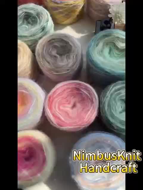 4 Pce/set, 400g Yarn, Hand-knitted Yarn, Spray Yarn, Cloud Yarn, Cake Yarn, And Rainbow Yarn, Soft And Comfortable, Suitable for Crochet, Scarves, Sweaters, Shawls, Blankets, Pet Toys, Handmade Gifts, Halloween, Christmas, An