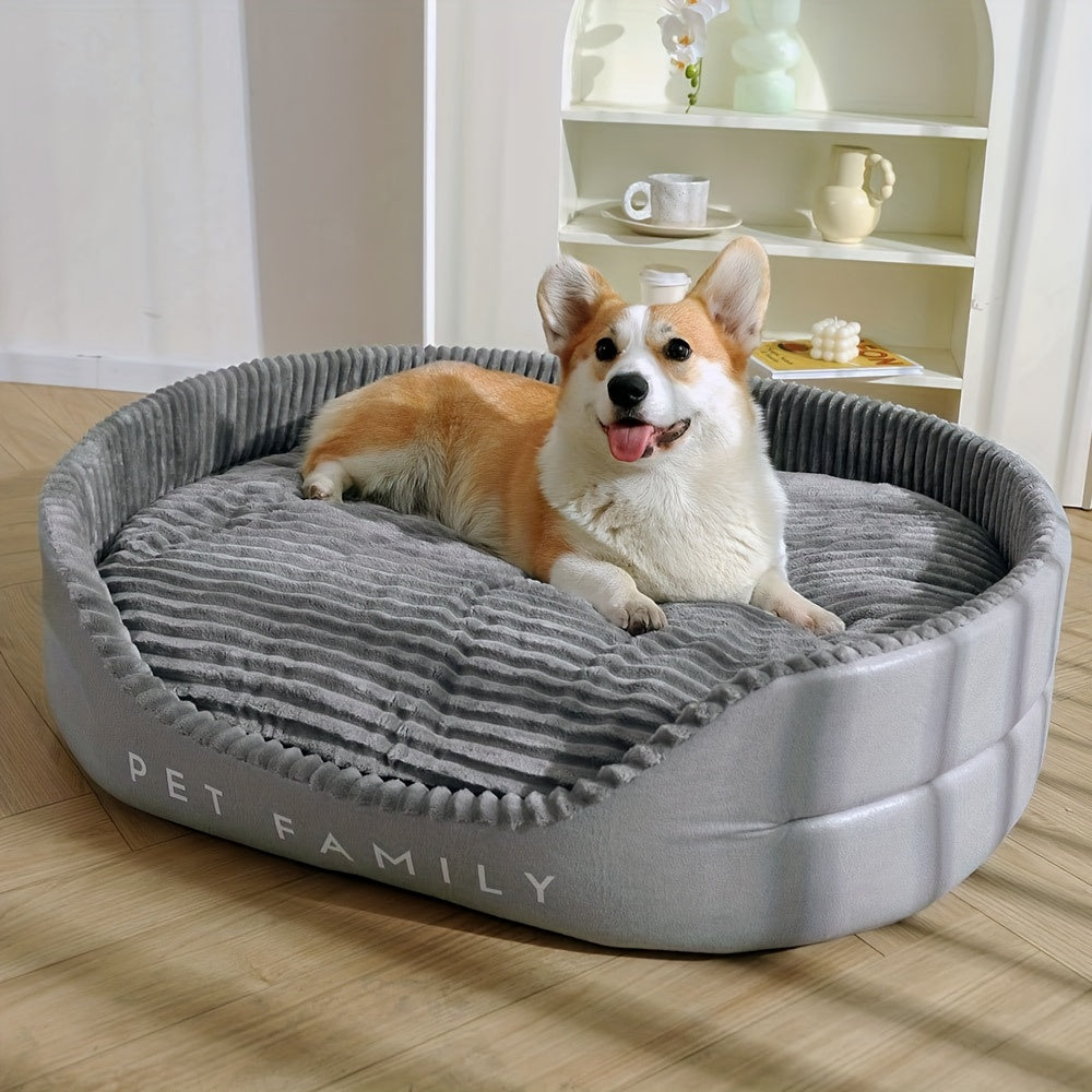 Upgraded Pet Bed – All-Season Dog & Cat House, Machine-Washable Soft Cushion, Warm & Cooling Mat for Small Medium Large Pets, Indoor Outdoor Use, The Perfect Gift for Your Pet