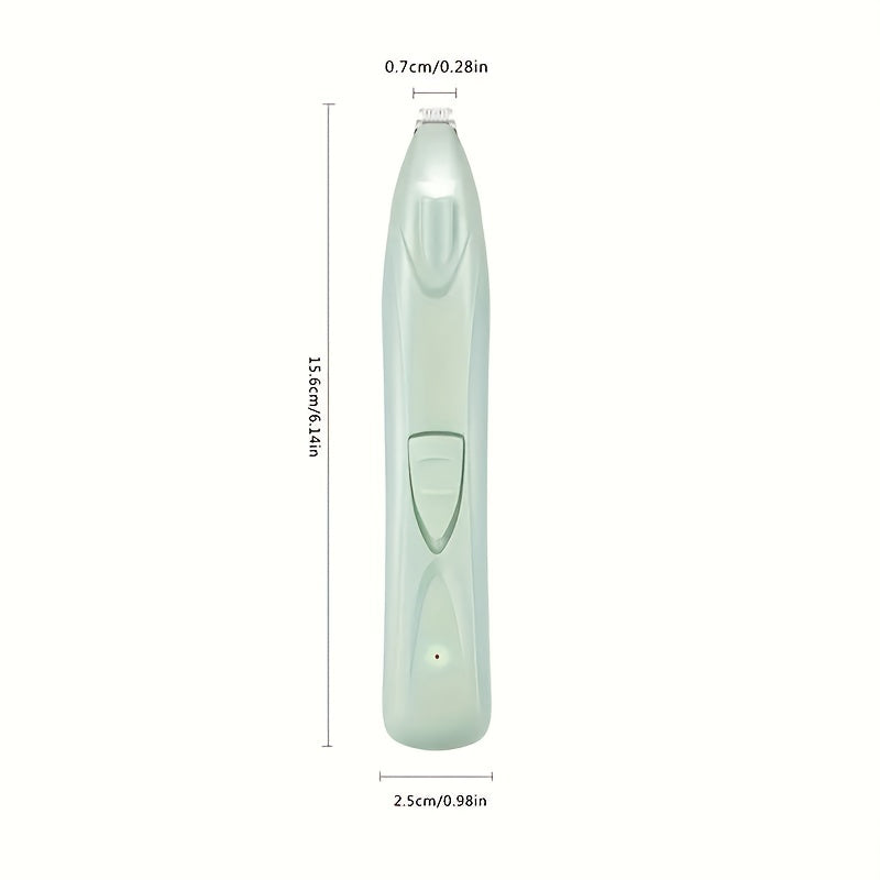 Rechargeable Pet Grooming Clipper with LED Light - USB Charged, Lithium Battery Powered for Dogs & Cats