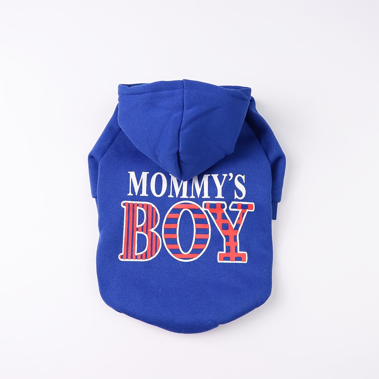 Pet Hoodie For Small & Medium Dogs, "Mommy's Boy" Pattern Dog Hoodie, Winter Pet Apparel