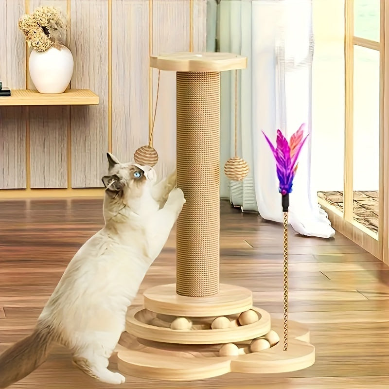 Durable Sisal Cat Scratching Post & Climbing Tower