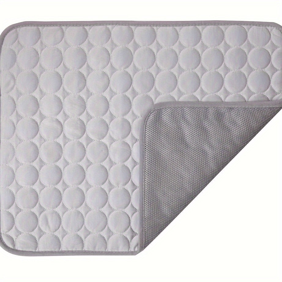 Cooling Dog Bed, Bite-Resistant Pet Mat, Breathable Ice Silk Cushion for Summer Comfort