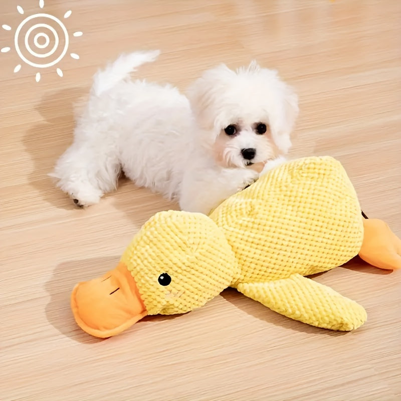 Squeaky Plush Duck Dog Toy - Durable Chew and Play Companion for Medium Breeds, Soft Interactive Pet Toy