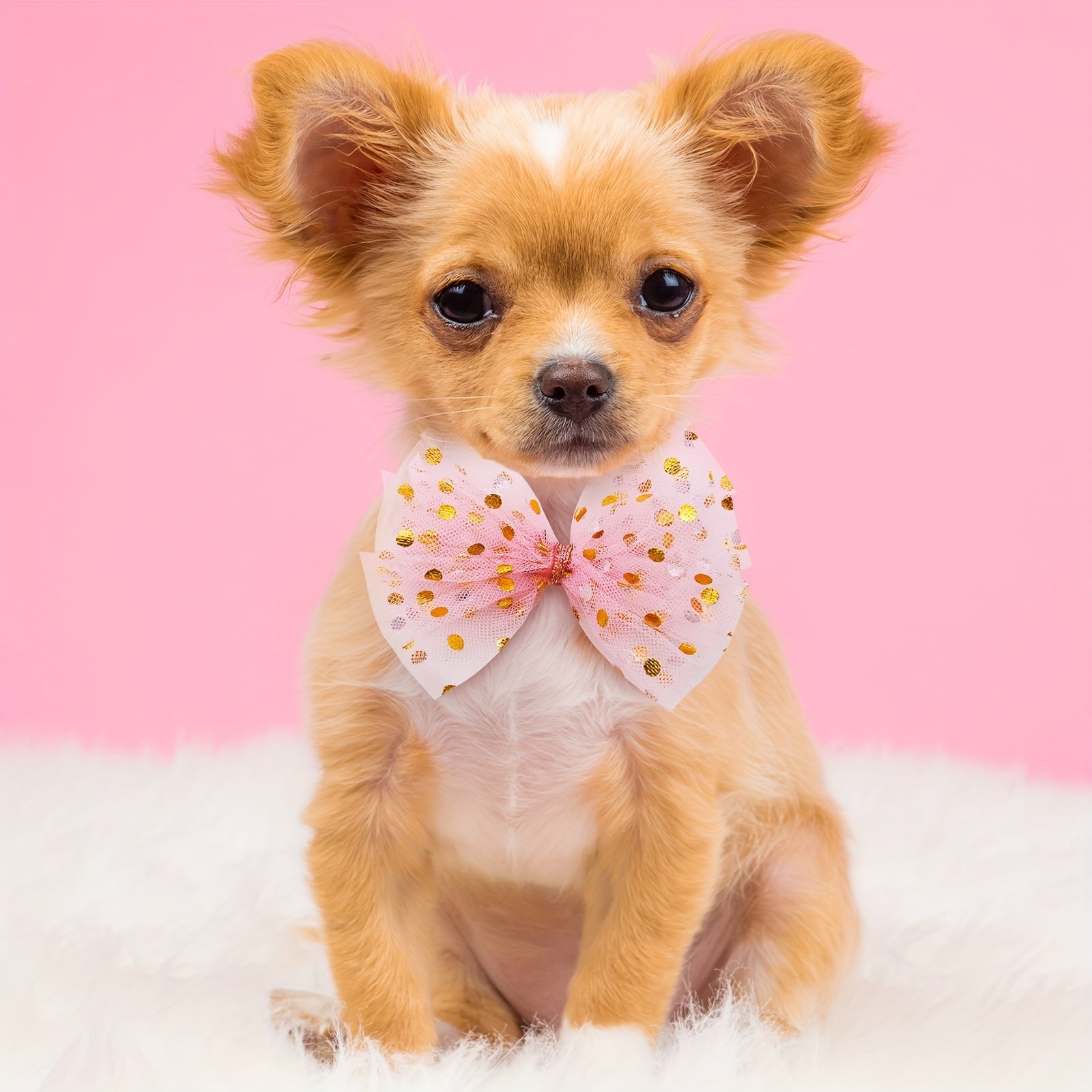 30pcs Elegant Pastel & Bright dog bows - Soft, No-Sew Press-On Closure, for Small/Medium/Large Dogs - Perfect for Everyday, Parties, Photo Shoots - Bulk Pet Collar Decorations (30 Count), Dogs Accessories, Glittery Bow Design