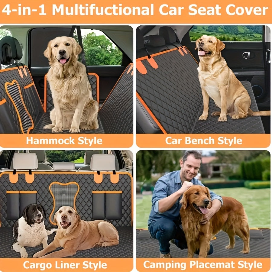 Dog Seat Cover, Waterproof Hammock, Durable And Soft Pet Backrest Cover, Suitable for Cars, Trucks, And SUVs, Travel With Pets, Snug Fit, Durable Cover, Heavyduty Material, Car Hammock, Dog Lovers, Suv Drivers