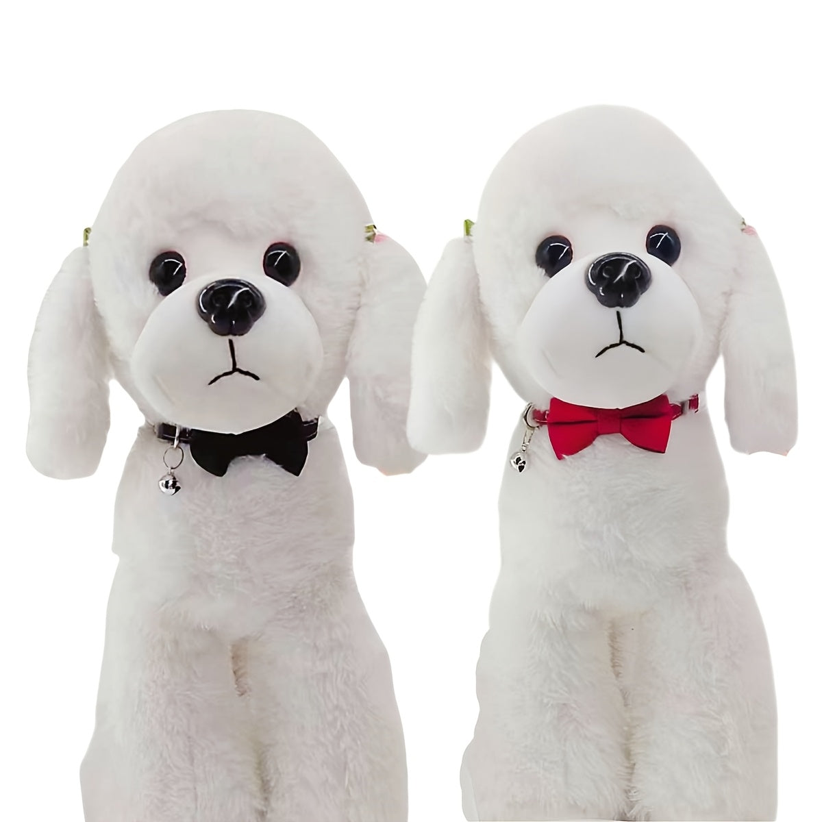 Polyester Pet Collar, Adjustable Bowknot Collar with Bell for Rabbits