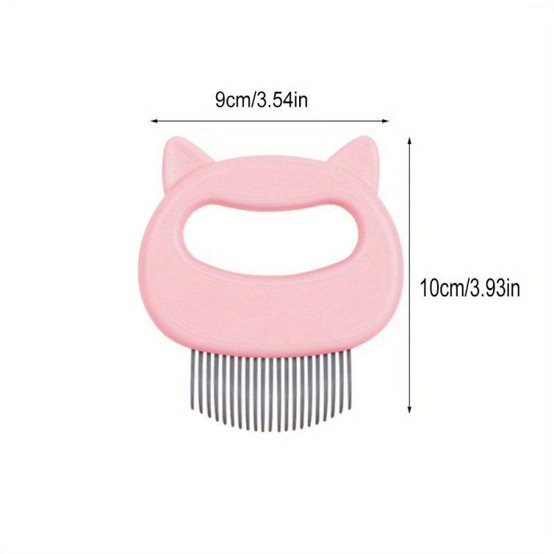 2-in-1 Gentle Pet Grooming Kit - Dual-Sided Cat Ear Comb & Deshedding Brush for Effective Hair Removal, Shedding Relief & Soothing Skin Irritation - Easy Clean & Gentle on Pets