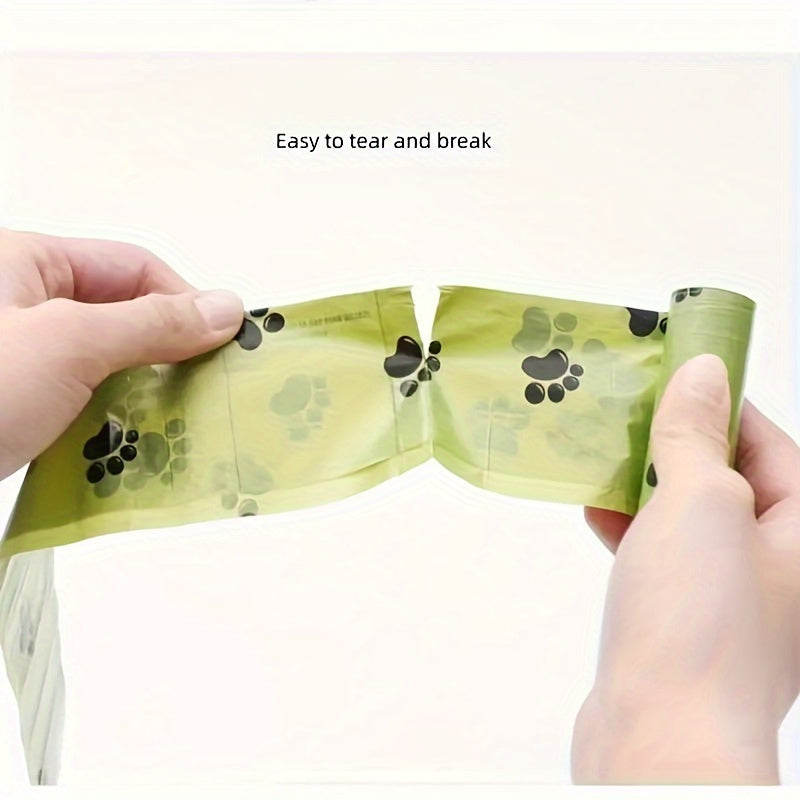 630pcs/210pcs Leak-Proof & Odor-Proof Thickened Pet Feces Bags with Paw Print Design - Easy Cleanup, Polyethylene Material, Ideal for Dog Waste ManaSynthetic Gemstoneent, Pet Waste Bags|Playful Design| Leakproof Material, Dog