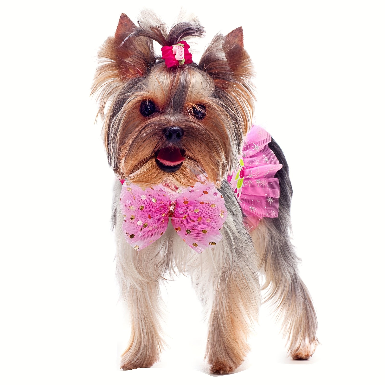 30pcs Elegant Pastel & Bright dog bows - Soft, No-Sew Press-On Closure, for Small/Medium/Large Dogs - Perfect for Everyday, Parties, Photo Shoots - Bulk Pet Collar Decorations (30 Count), Dogs Accessories, Glittery Bow Design