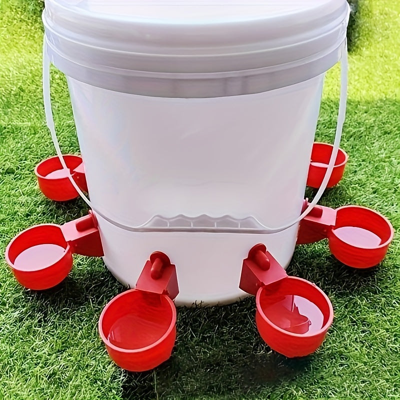6/12/20pcs Automatic Chicken Waterers with Cleaning Brush - Premium PP Self-Stopping Dispensers for Coop Farming | Durable, Tool-Free Install | Ideal for Chickens, Ducks, Poultry & Birds | Leak-Proof & Easy to Refill