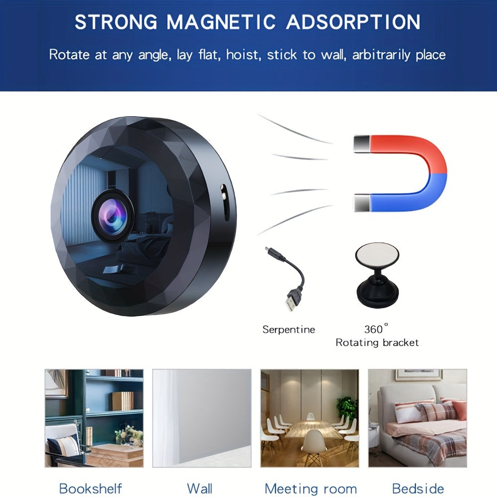 Mini WiFi Camera - Portable Hidden Nanny Cam with Night Vision, Motion Detection - Home Security Cameras for Indoor Outdoor Pet