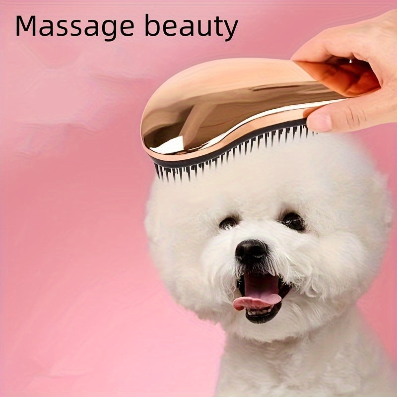 Pet Grooming Brush for Dogs and Cats: Shed & Depilatory Bottom Rake Comb for Effective Hair Removal and Detangling