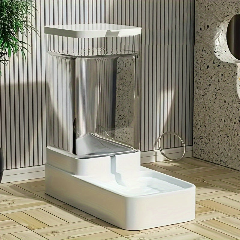 Cat Feeder And Water Dispenser with Pet Bowl, Gravity Food Feeder And Waterer Dispenser In Set for Dogs Cats Pets Animals Large Capacity(1.0gal)