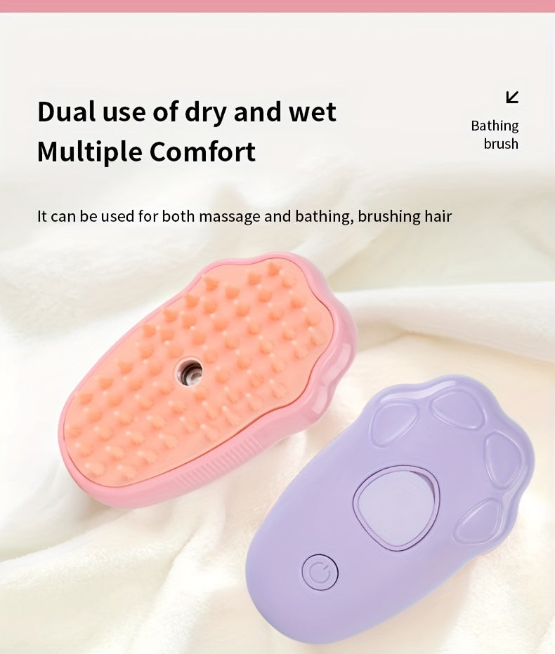 3 In 1 Self-cleaning Massage Combs, Pet Grooming Brush For Cats, Pet Steam Brush USB Charging Cat Comb, Undercoat Hair Removal Comb, Pet Care Electric Spray Massage Cat And Dog Remove Tangled And Loose Hair