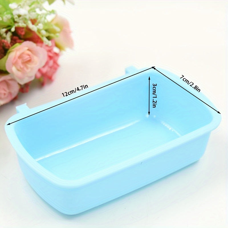 1pc Deluxe Multi-Purpose Small Animal Feeding Bowl - Durable, Easy-to-Clean, BPA-Free Plastic Pet Food Dish for Hamsters, Squirrels, Gerbils, Birds - Convenient Cage Accessory for Snacks and Meals with Non-Slip Base