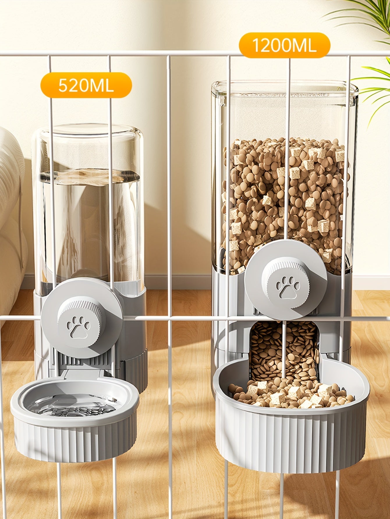 40.58oz Large Capacity Hanging Pet Feeder and Water Dispenser, Suitable for Rabbits, Cats, Dogs, and Other Pets