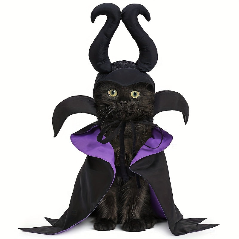 Fantasy Pet Costume for Festive Dress-Up - Machine Washable Polyester Outfit with Cotton Filling for Cats and Dogs - Versatile Pet Apparel for Christmas, Halloween Parties - Easy Tether Closure - Fits Small, Medium, Large, Ex