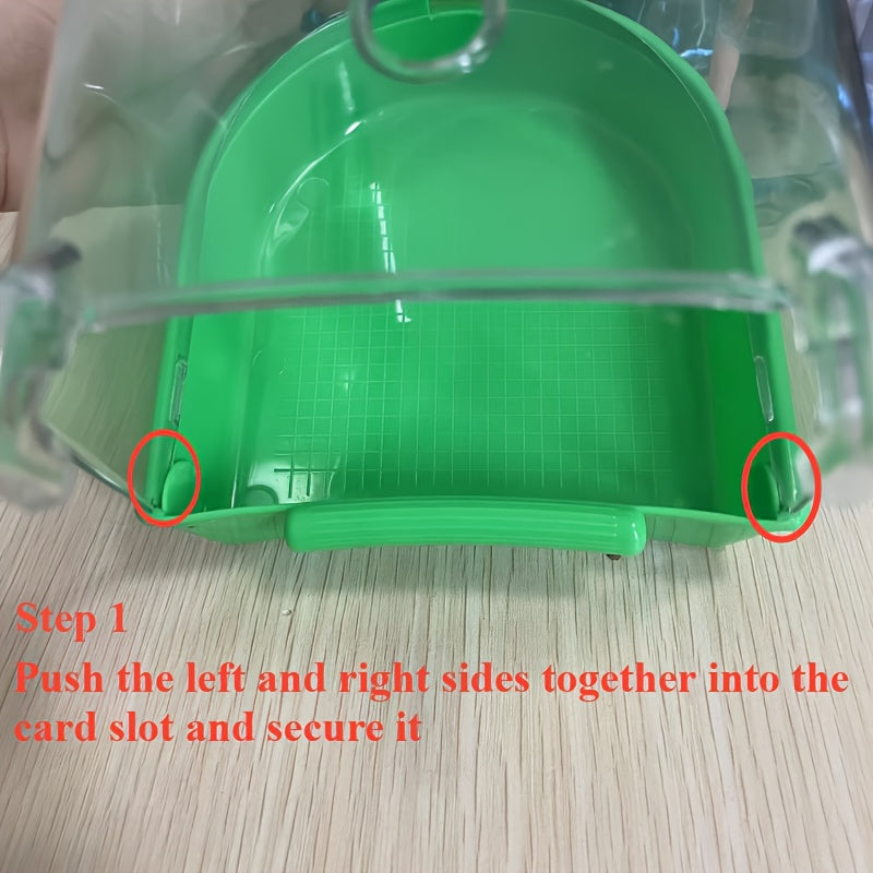 1pc Clear Bird Bath for Parakeets - ABS Resin Bird Cage Accessory - For Small Birds -  Keep Birds Clean & Happy - Perfect Gift for Bird Lovers