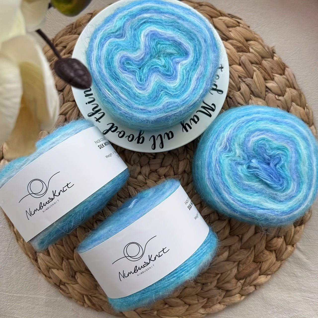 4 Pce/set, 400g Yarn, Hand-knitted Yarn, Spray Yarn, Cloud Yarn, Cake Yarn, And Rainbow Yarn, Soft And Comfortable, Suitable for Crochet, Scarves, Sweaters, Shawls, Blankets, Pet Toys, Handmade Gifts, Halloween, Christmas, An