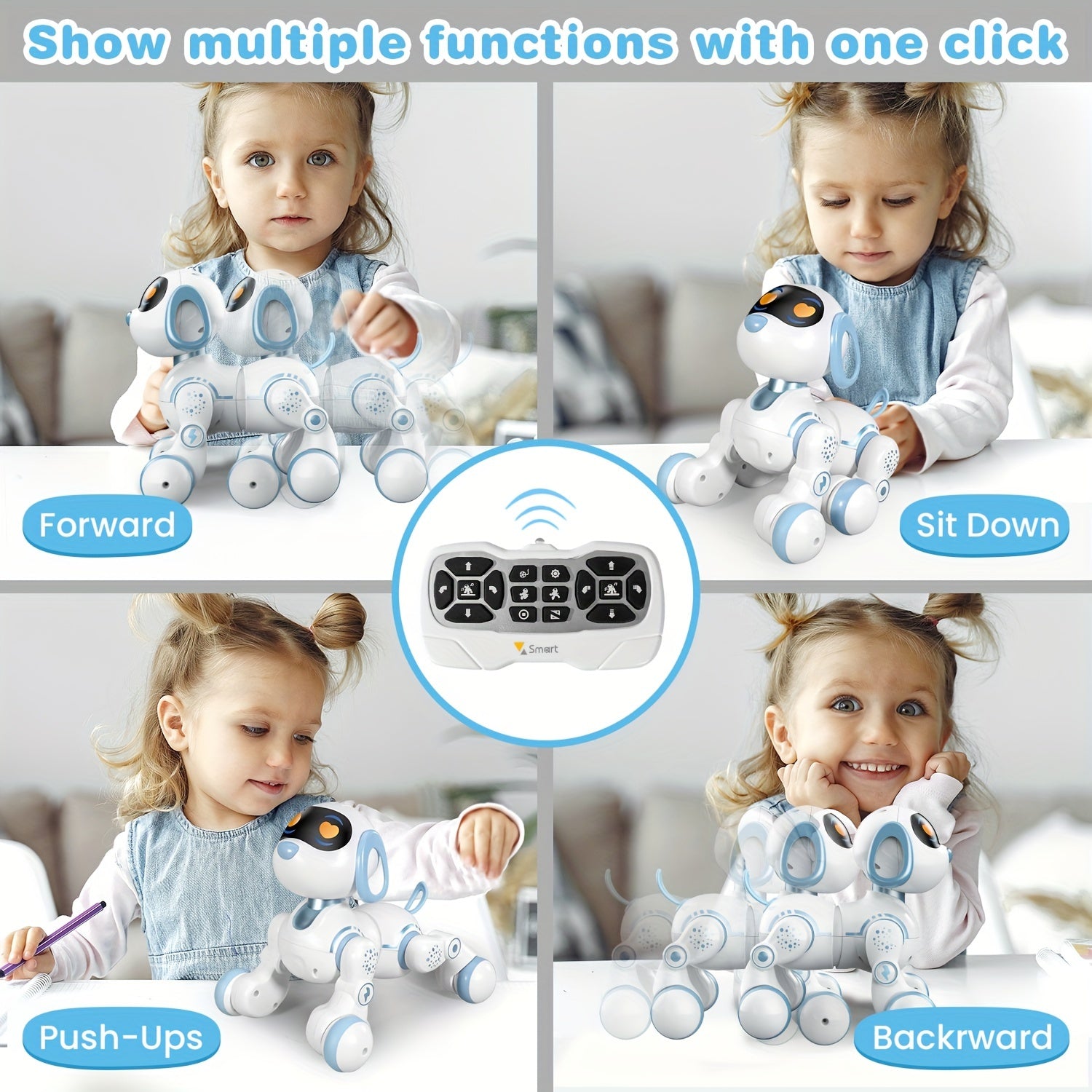 FUUY Robot Dog Toy for Kids, singing and dancing interactive companion pet Pet  toy dogs Gifts for boys and girls aged 3 4 5 6 years old
