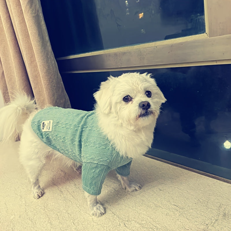 Cat And Dog Sweater, Pet Knitted Clothes, Solid Color Cat Knitwear, Pet Apparel