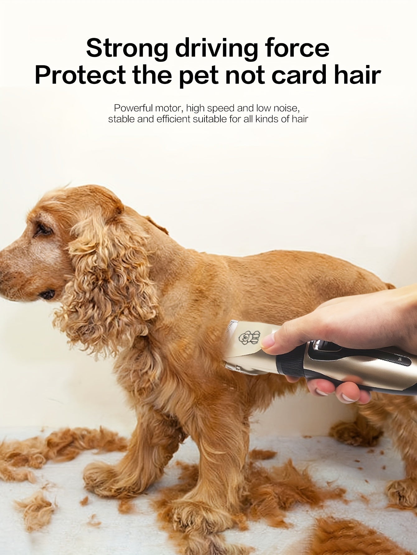 Professional Dog Grooming Kit - USB Rechargeable Electric Clippers with Thick Ceramic Blades, Brush & Measuring Tool Set for Cats and Dogs, Professional Dog Grooming Clippers, Dog Clippers for Grooming Professional Kit, Dog S